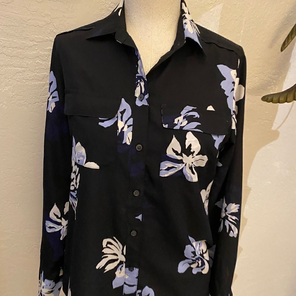 Banana Republic Floral Blouse Sz XS - Picture 2 of 5